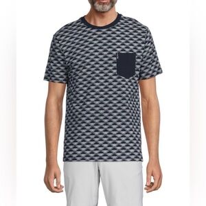 Ben Sherman Navy Wave Print Tee Size M